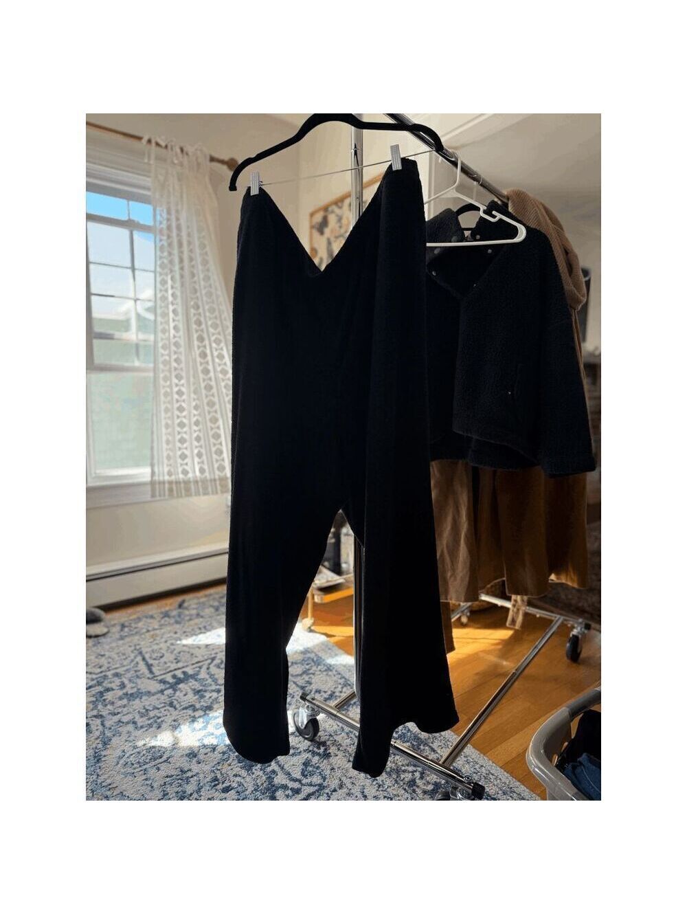 Yitty Black Wide Leg Lounge Pant Plus Size US 26